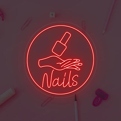 Nail polish Neon Sign | Red