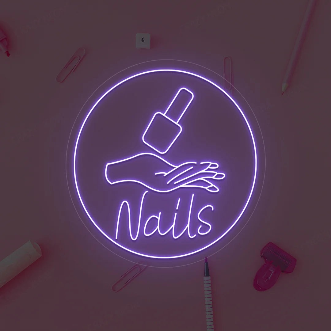 Nail polish Neon Sign | Purple