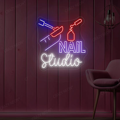 Nail Studio Neon Sign | Purple