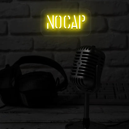 No Cap LED Neon Sign | Yellow