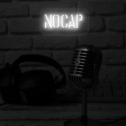 No Cap LED Neon Sign | white