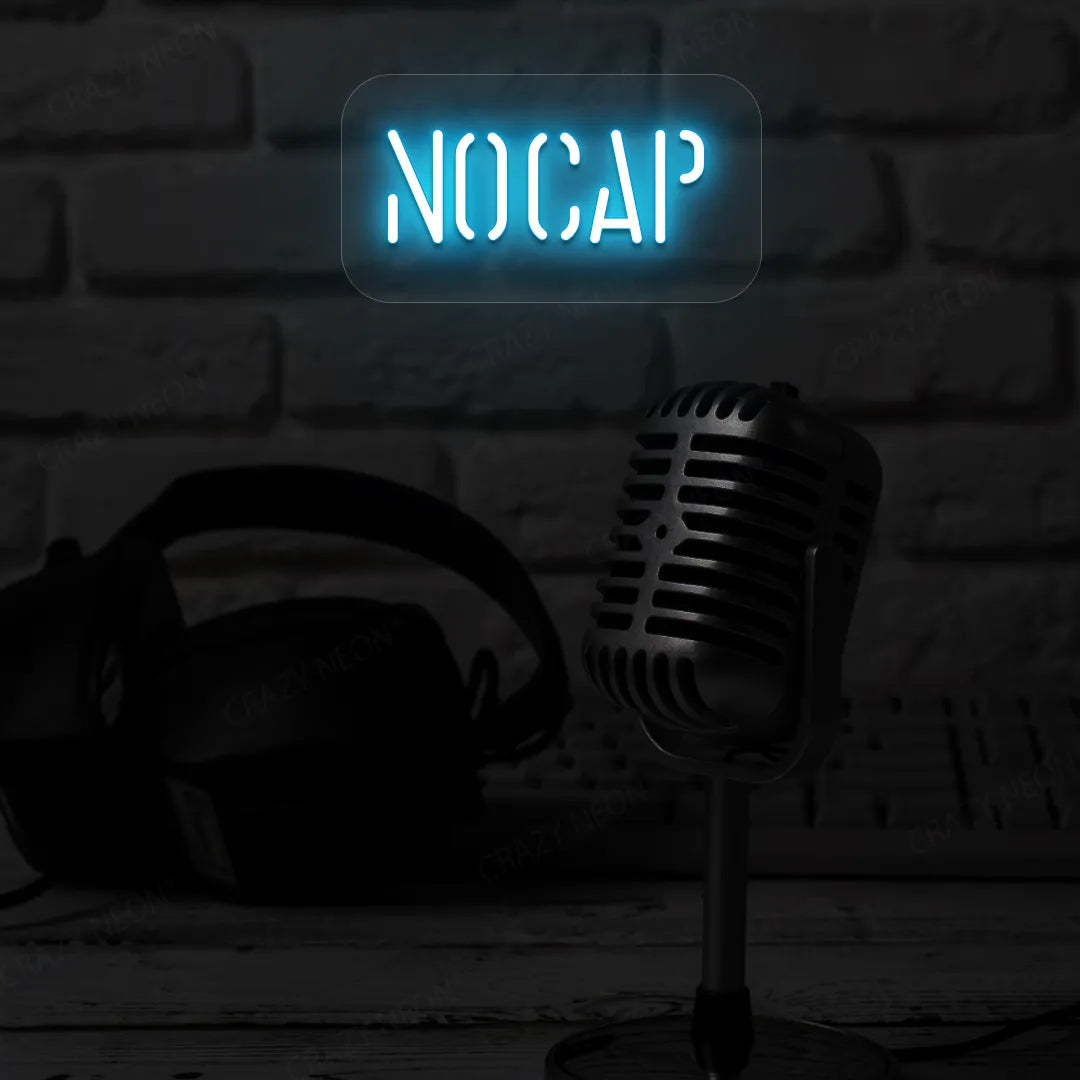 No Cap LED Neon Sign | Iceblue