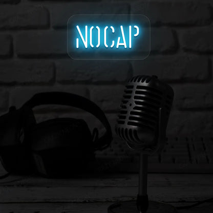 No Cap LED Neon Sign | Iceblue