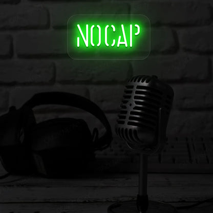 No Cap LED Neon Sign | Green