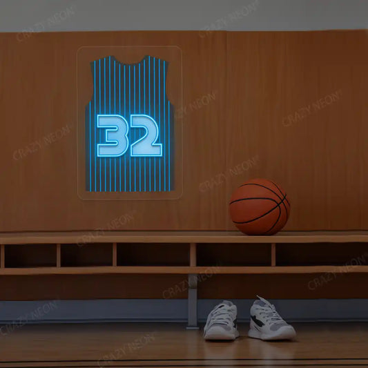 Orlando Shaq O'Neal 32 Jersey Basketball Neon Artwork