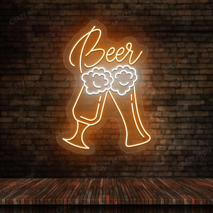 Beer Glass Multicolor Neon Sign