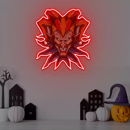 Fierce Jester Neon Artwork | Red