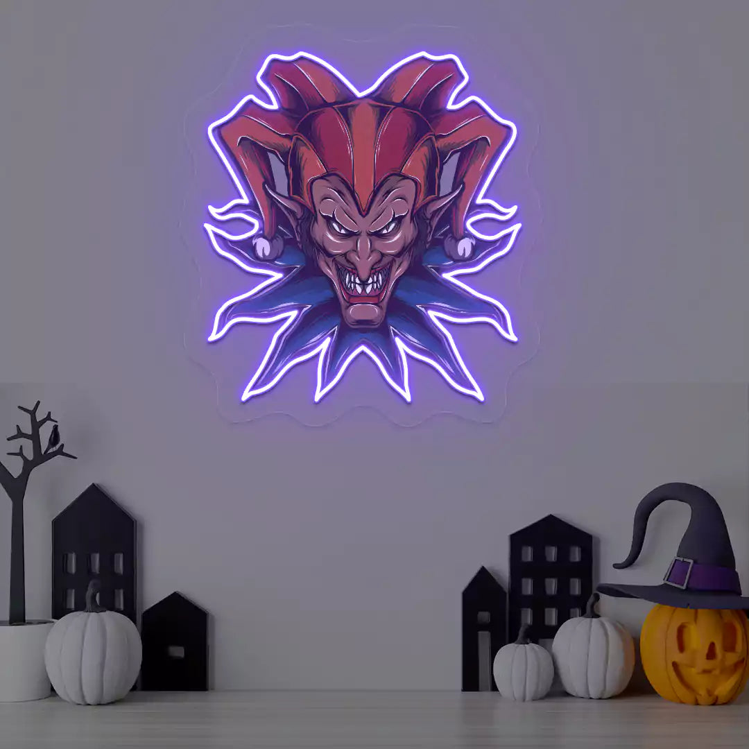 Fierce Jester Neon Artwork | Purple
