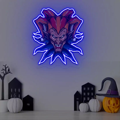 Fierce Jester Neon Artwork | Blue