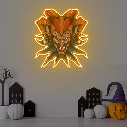 Fierce Jester Neon Artwork | Orange