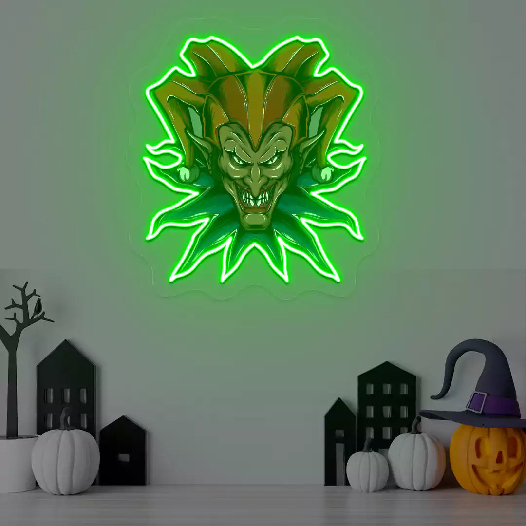 Fierce Jester Neon Artwork | Green