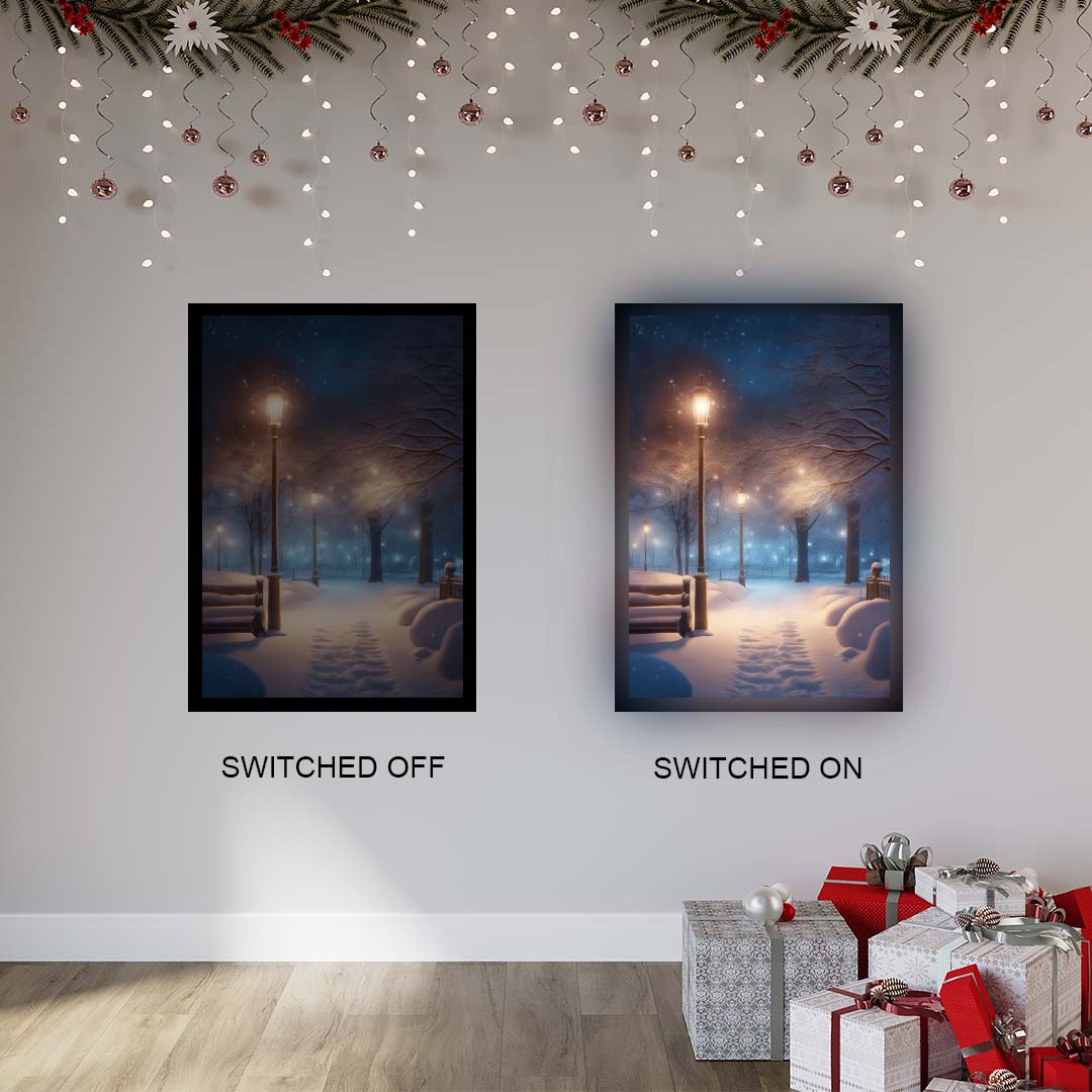 Aesthetic Winter Scenery Illuminated Sign - View - 5