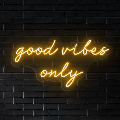 Good Vibes Only Sign | orange