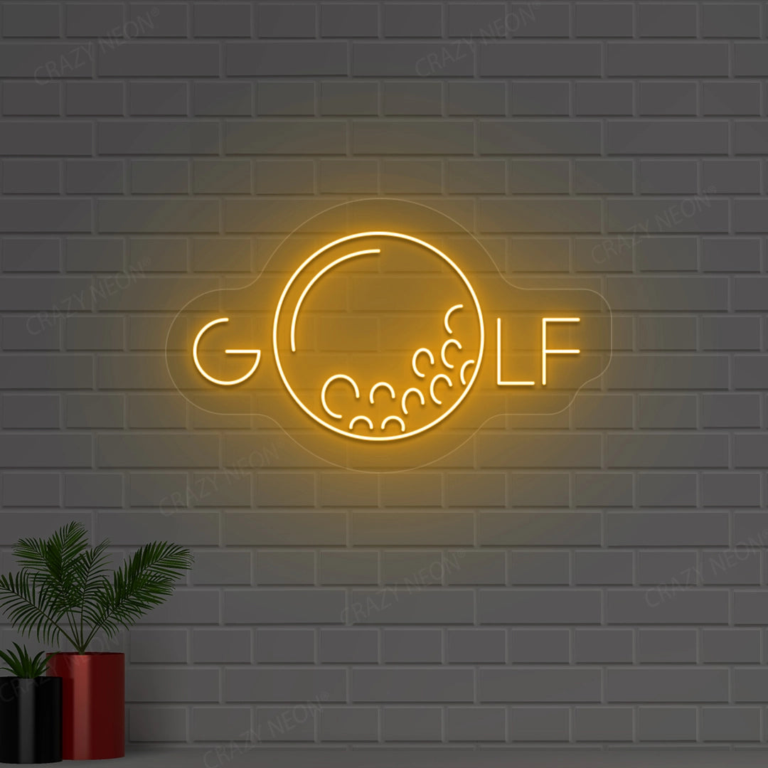 Golf Neon Sign | Orange