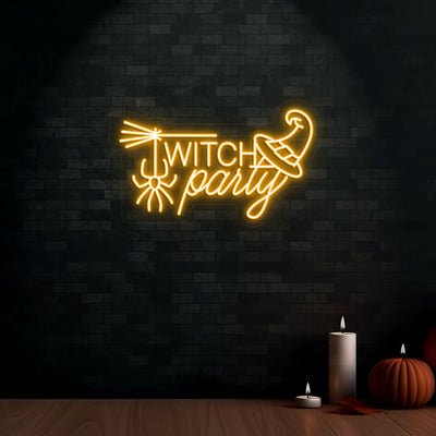 Witch Party Neon Sign | Orange