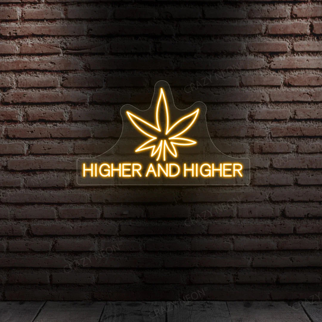 Higher Neon Sign | orange