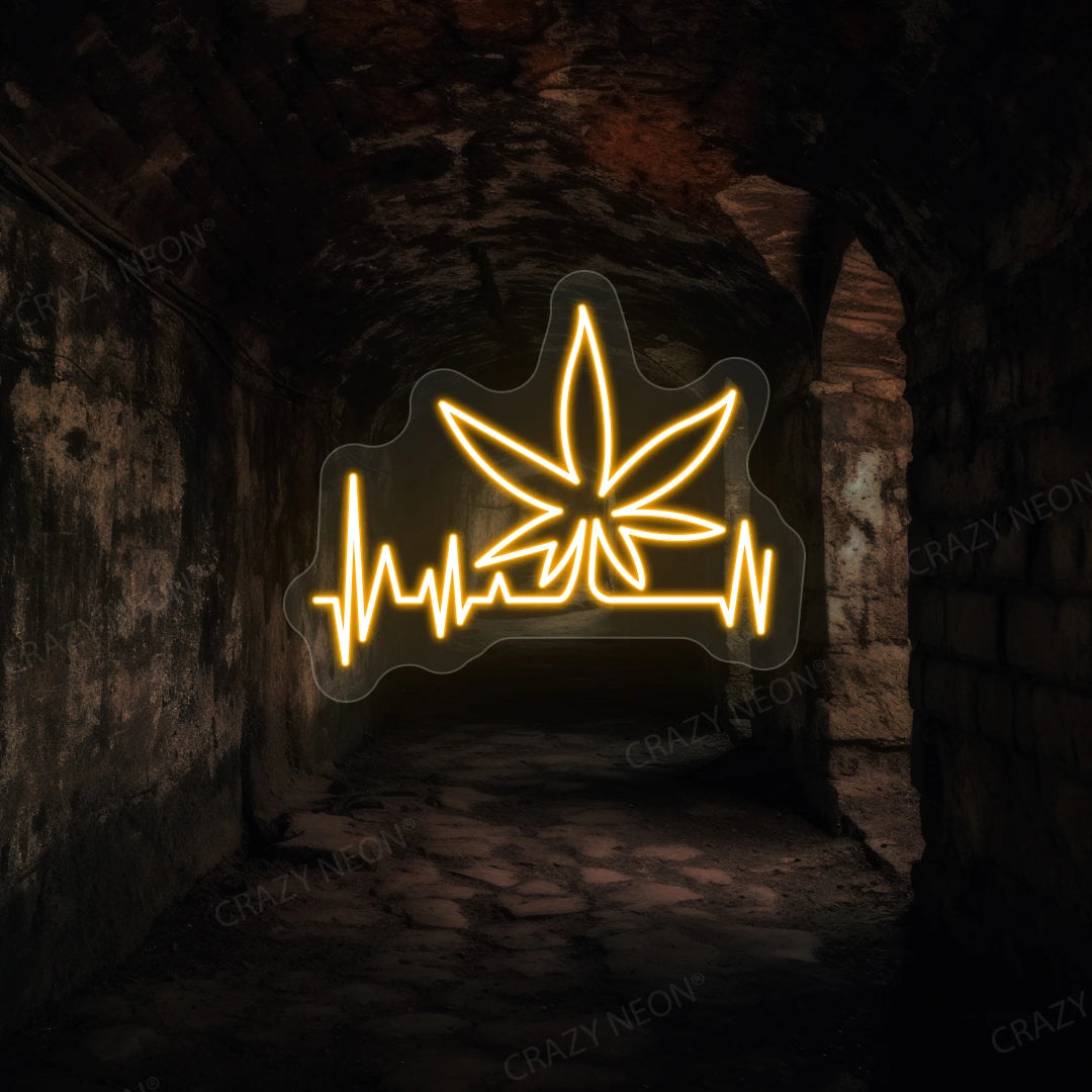 Weed Beat Neon Sign | Orange