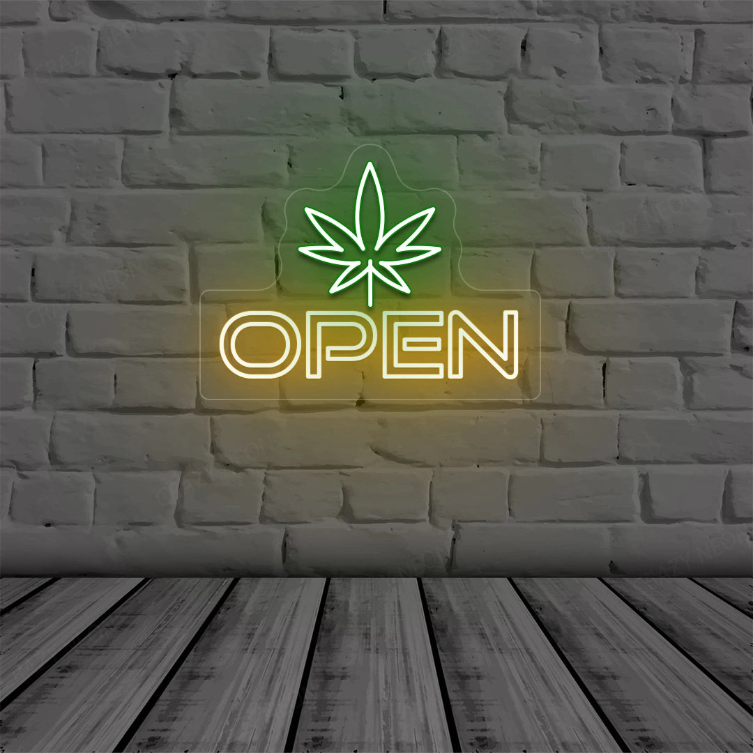 Weed Open Sign | Orange