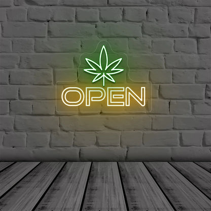 Weed Open Sign | Orange