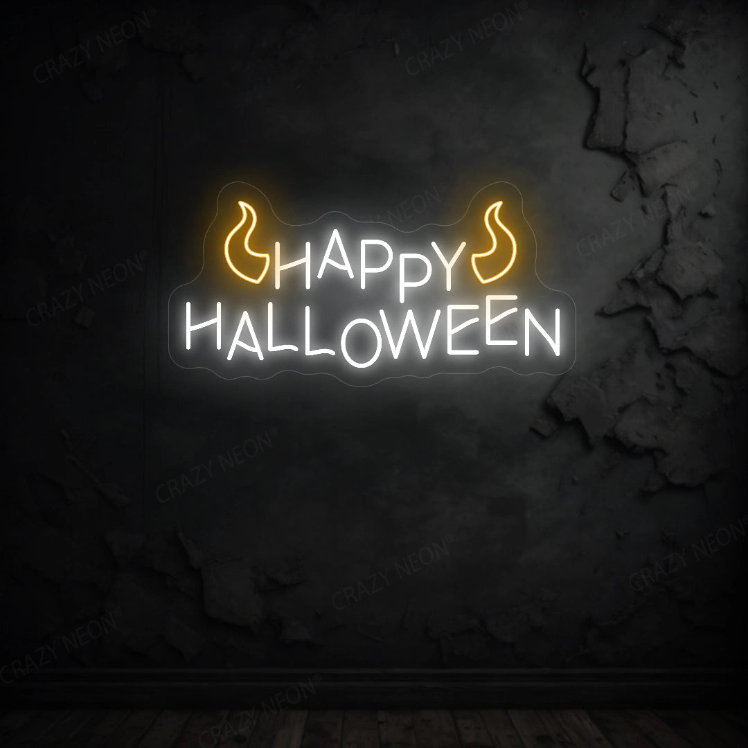 Happy Halloween Neon Sign | Orange 