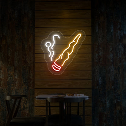 Smoke Cigar Neon Sign | orange