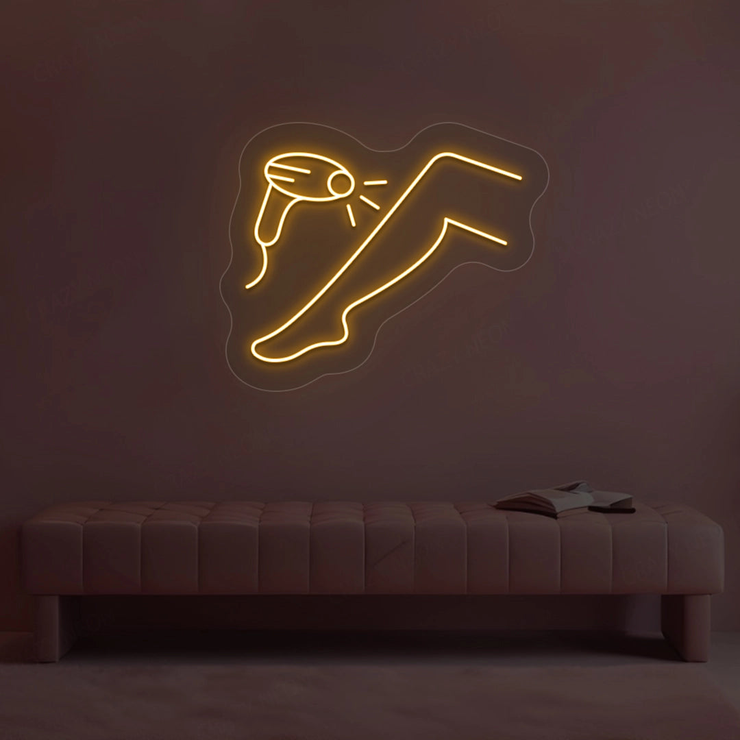 Laser Hair Removal Neon sign | Orange