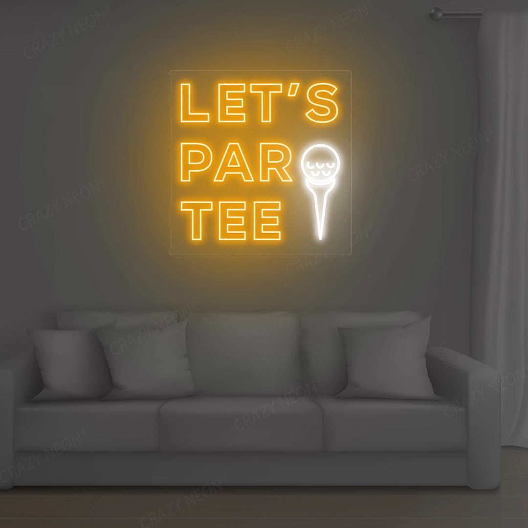 Let's Party Golf Neon Sign | Orange