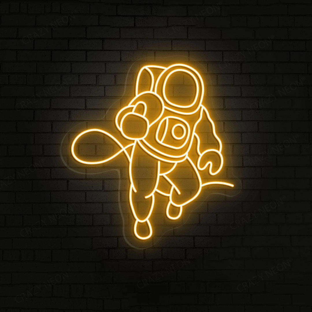 Astronaut Neon Sign | Orange