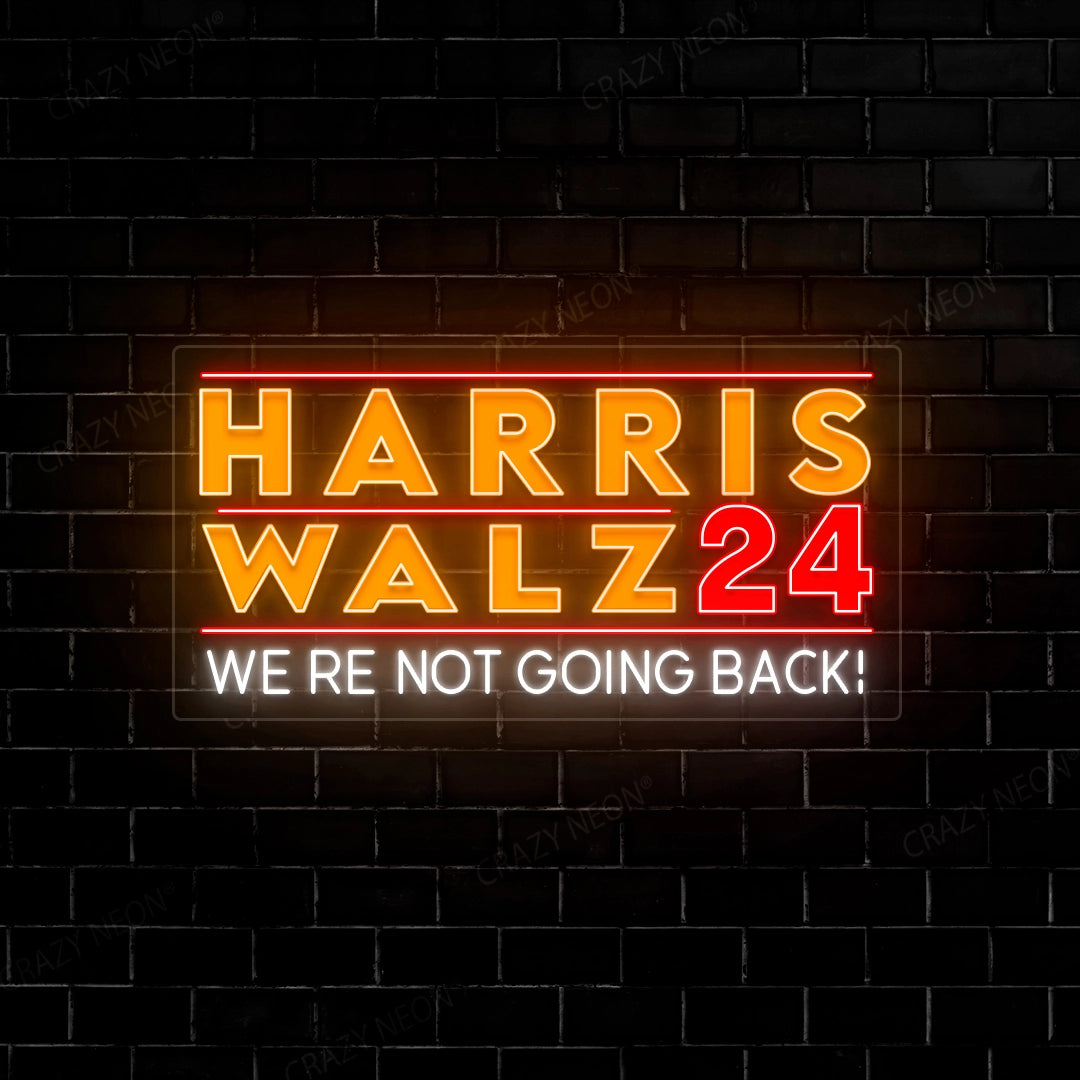 Harris Walz 24 Political Neon Sign