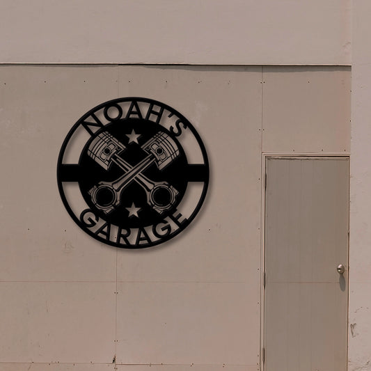 Dad's Garage Metal Name Plates