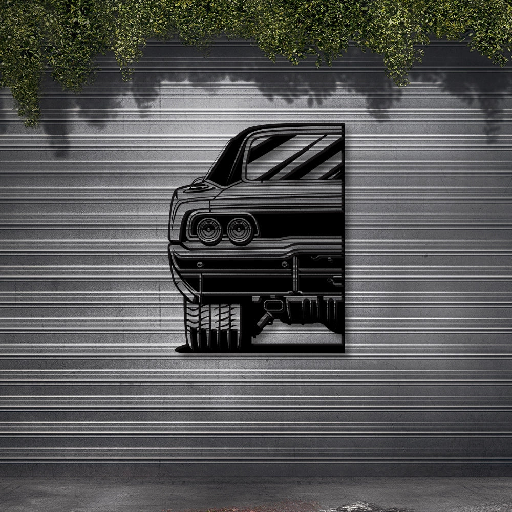 Charger RT Car Silhouette Metal Wall Art