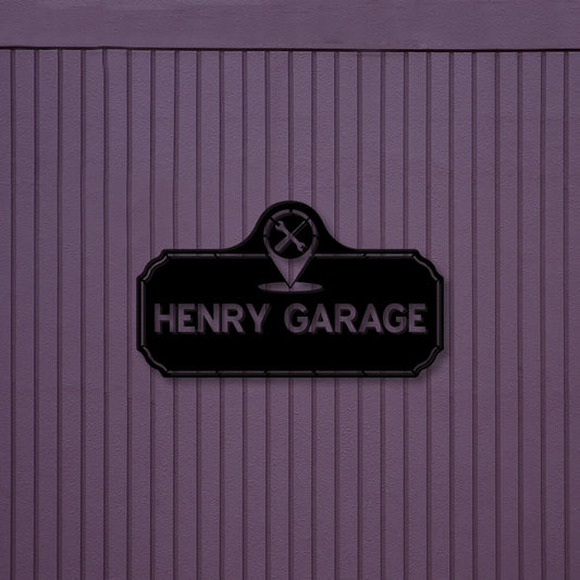 Custom Garage Name Metal Sign