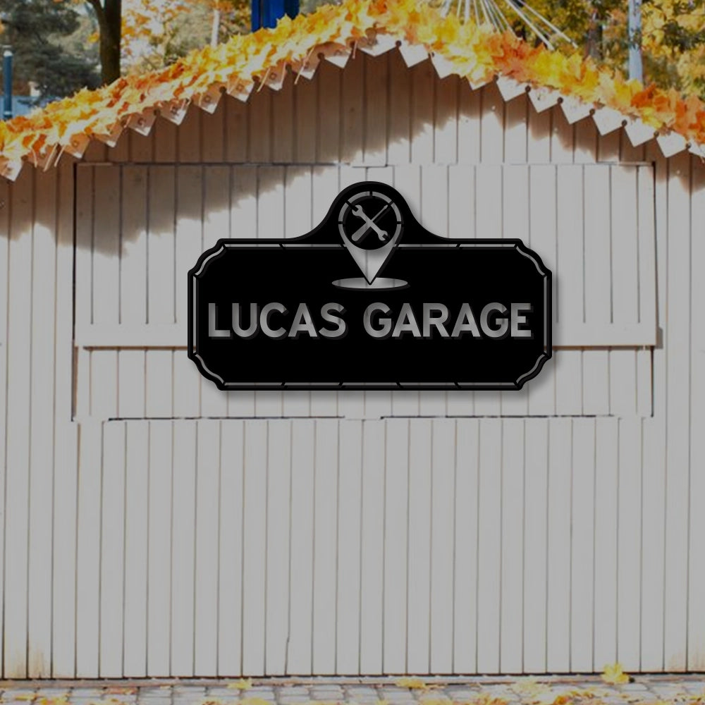 Custom Garage Name Metal Sign