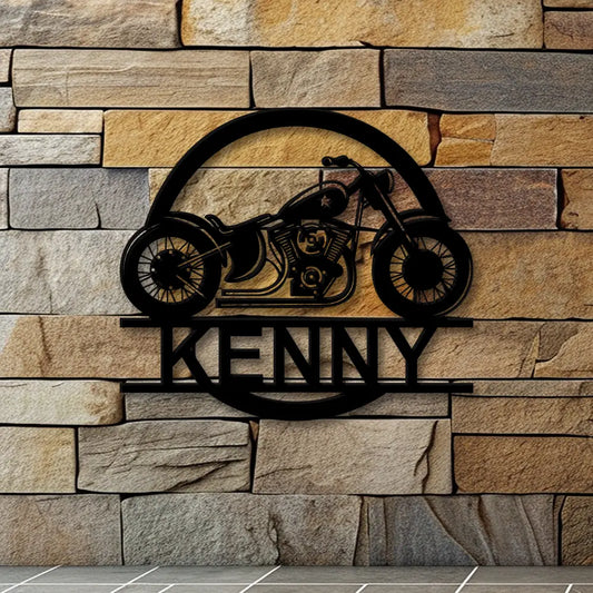 Personalized Bike Metal Name Sign