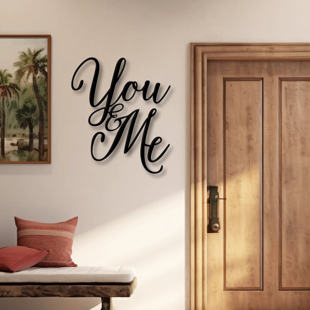 You & Me you metal wall art