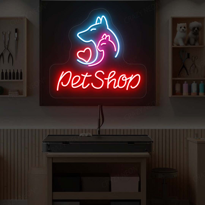 Pet Shop Neon Sign | Pink