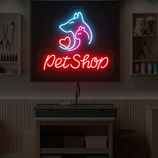 Pet Shop Neon Sign | Pink