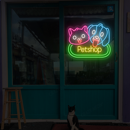 Pet Pals Shop Neon Sign | Yellow