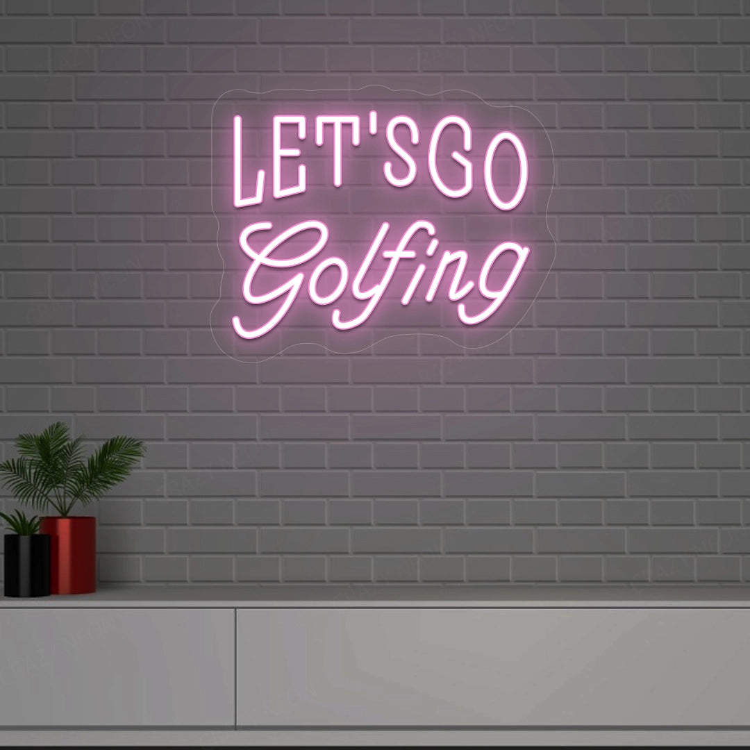 Let's Go Golfing Neon Sign | pink