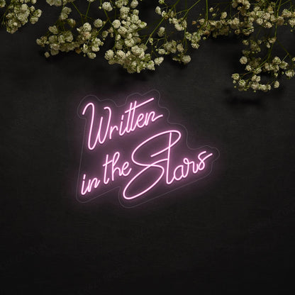 Written In The Stars Neon Sign | Pink