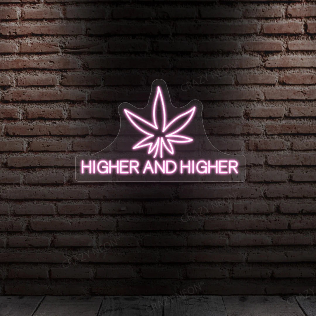 Higher Neon Sign | Pink