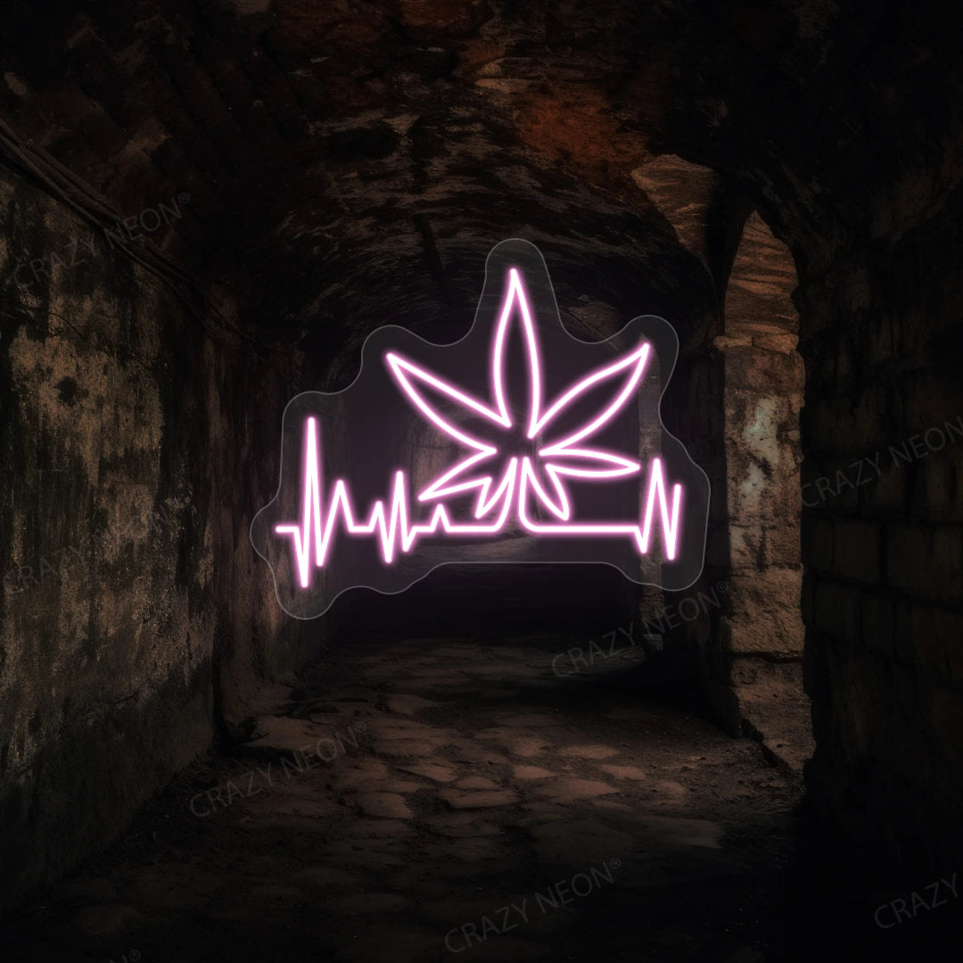 Weed Beat Neon Sign | Pink