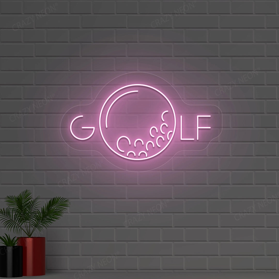 Golf Neon Sign | Pink