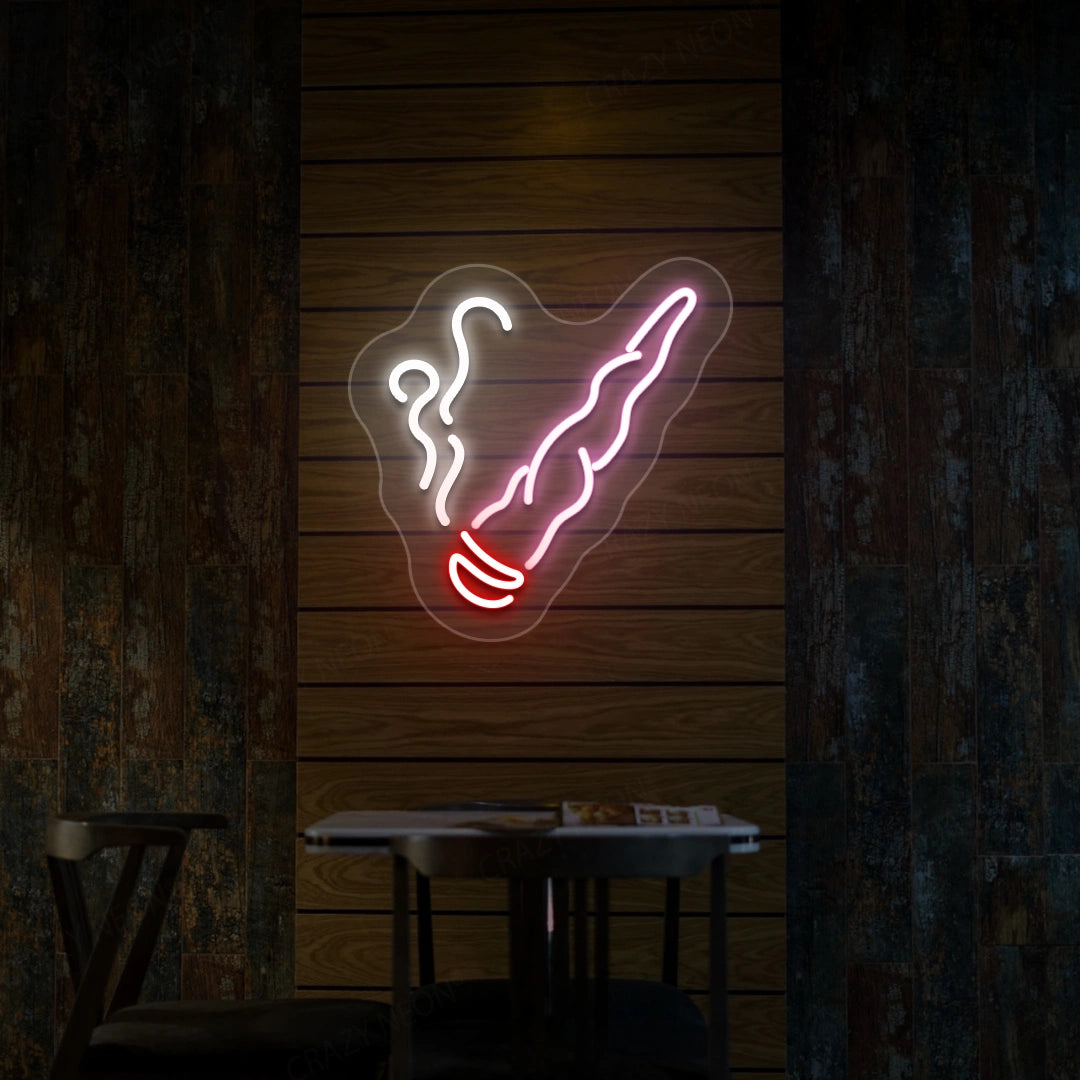 Smoke Cigar Neon Sign | Pink