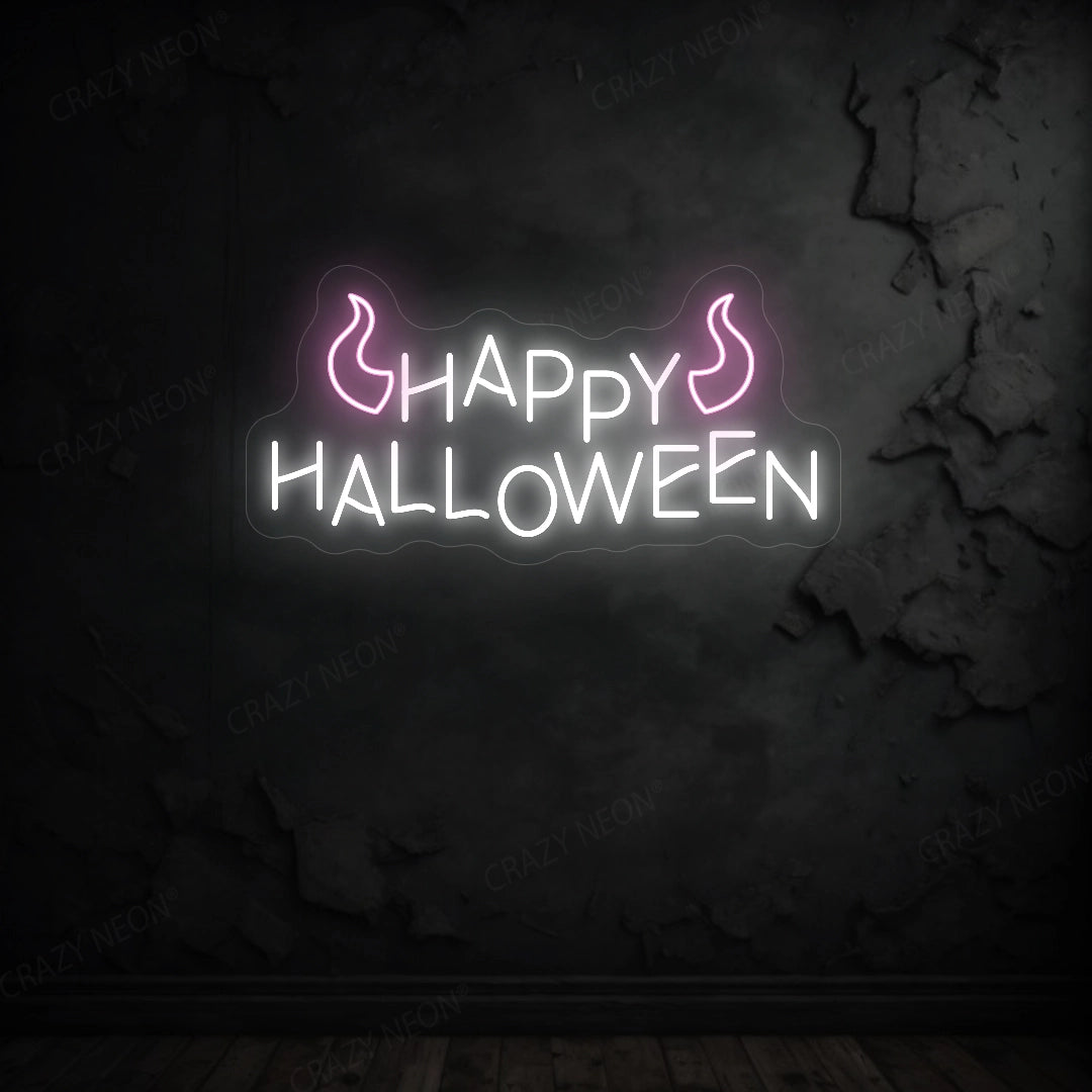 Happy Halloween Neon Sign | Pink 