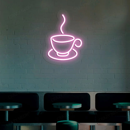 Coffee Neon Sign | Pink