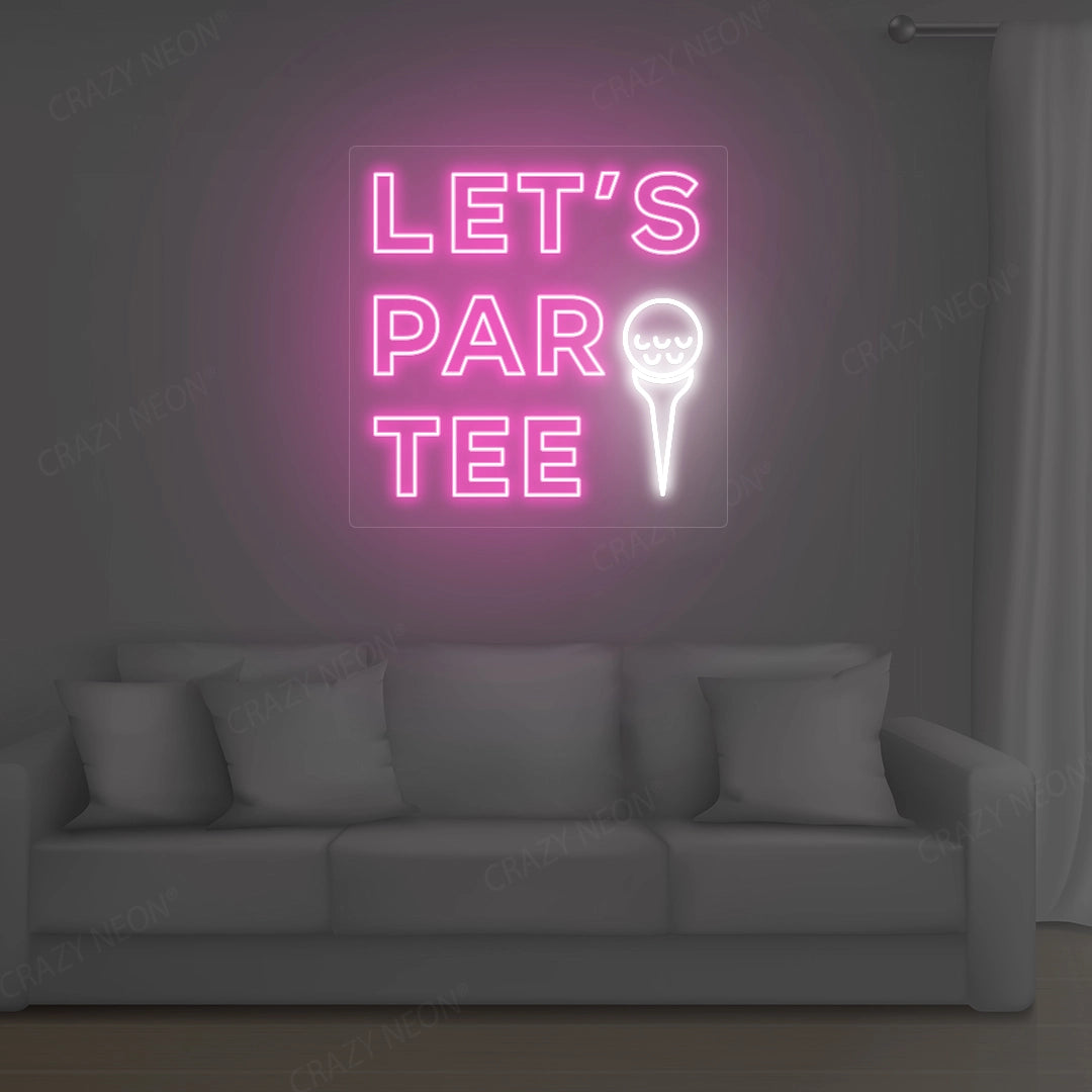 Let's Party Golf Neon Sign | Pink