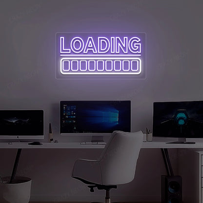 Loading Animated Neon Sign | Purple