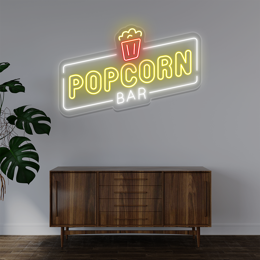 Popcorn Bar Neon Sign