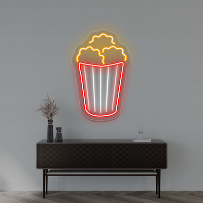 Popcorn Bucket Neon Sign